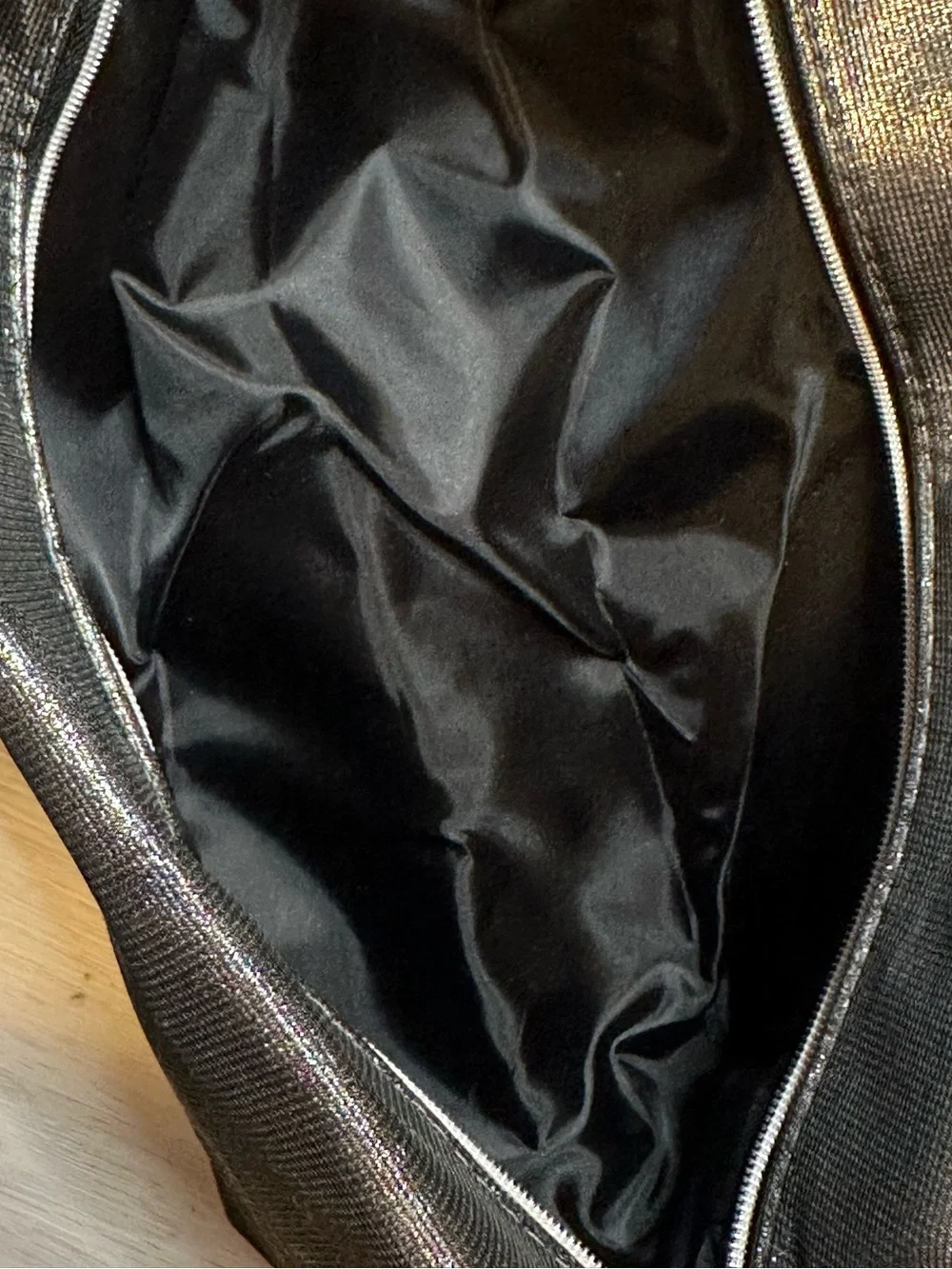 NWT - Coach Gray Textured Toiletry Pouch with Silver Hardware